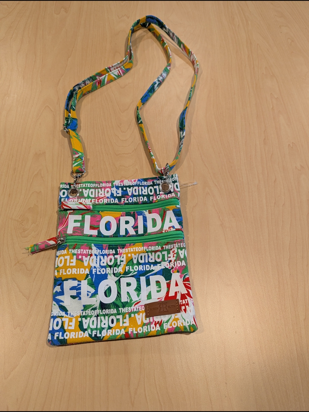 Florida Print Crossbody Bag - Multicolor
